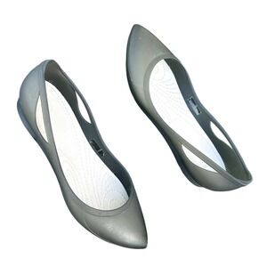 Crocs Rio Ballet Flats Women's Size 6 Olive Green Shoes